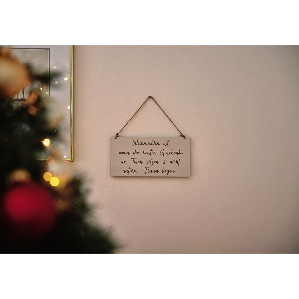 Dekoschild Weihnachten Holz 24 x 0.6 x 12 cm Bild 2