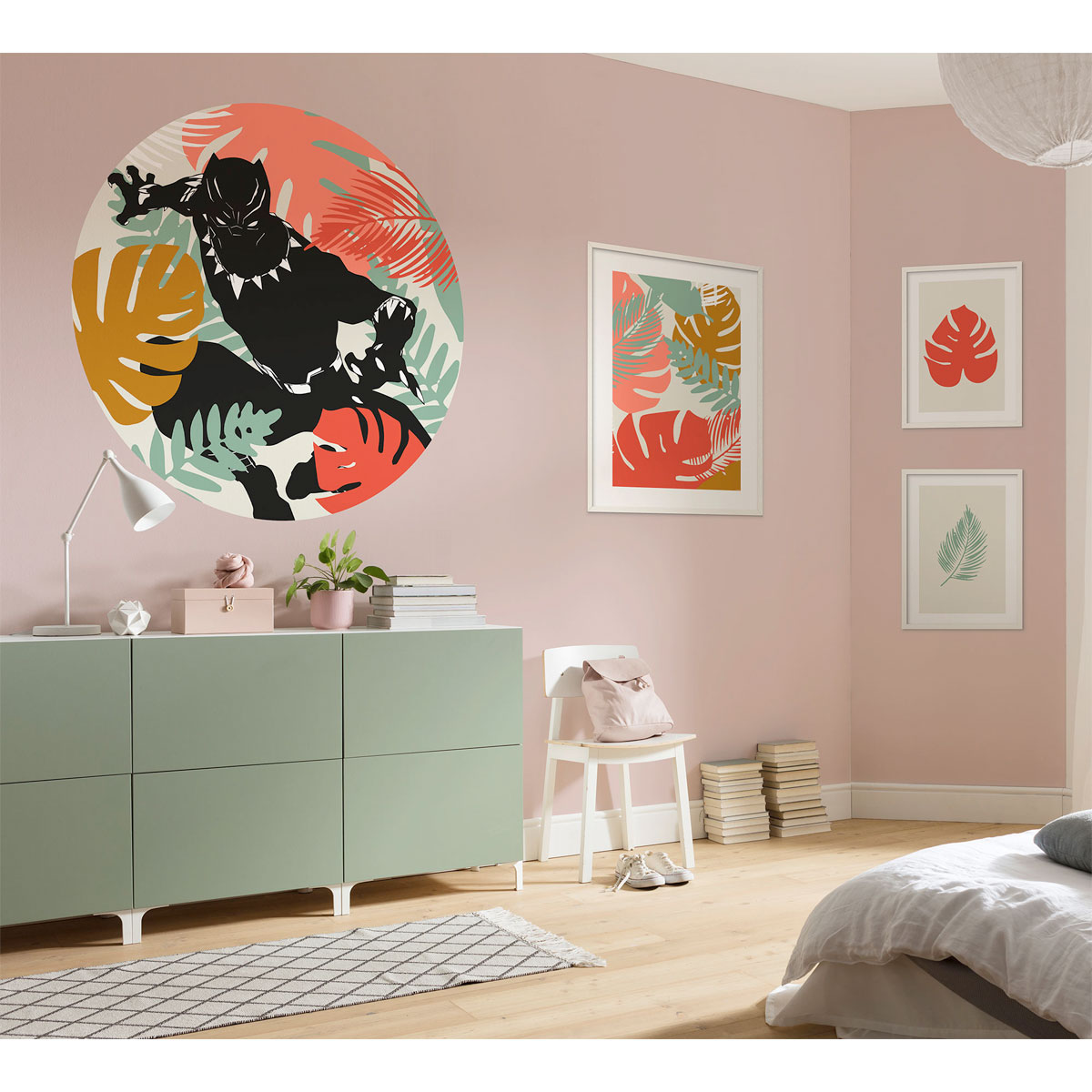 Komar  Wandbild Winter Tropics Black Panther Palm Leaf 50x70 cm Bild 3