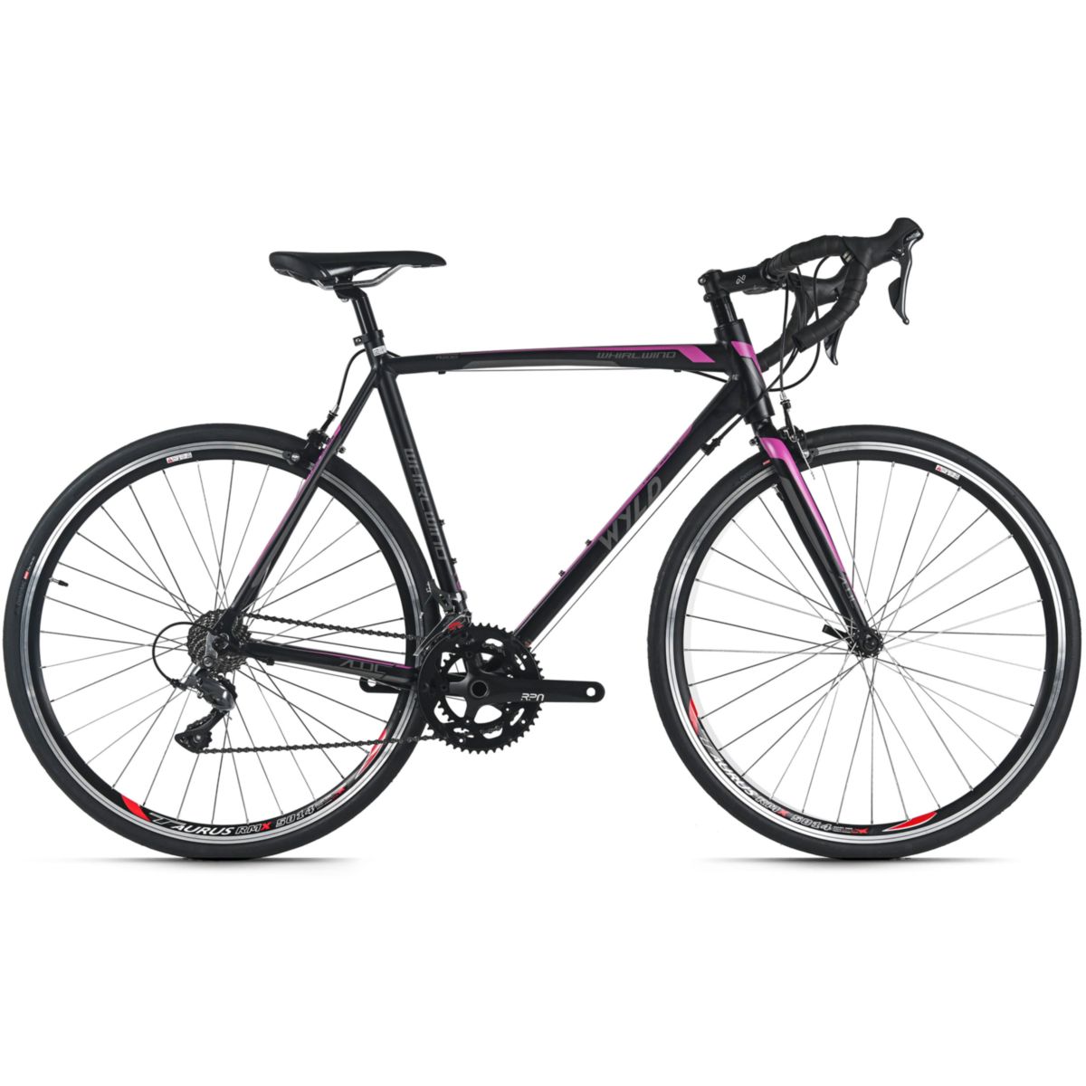WYLD Rennrad 28'' Whirlwind 100 Schwarz-Lila 16 Gänge RH 58 cm