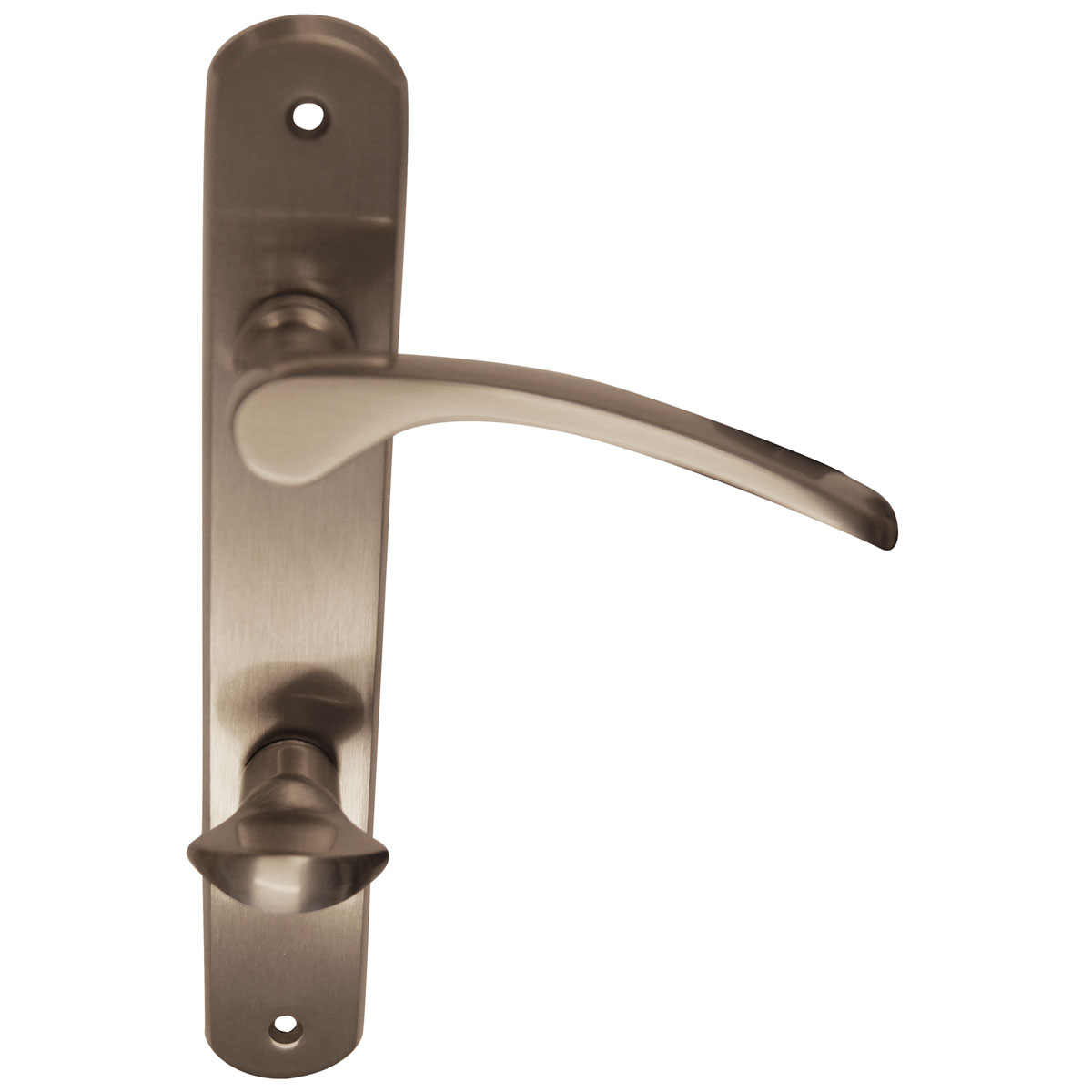 Alpertec Langschildgarnitur Amos-LS für WC satiniert ohne Feder