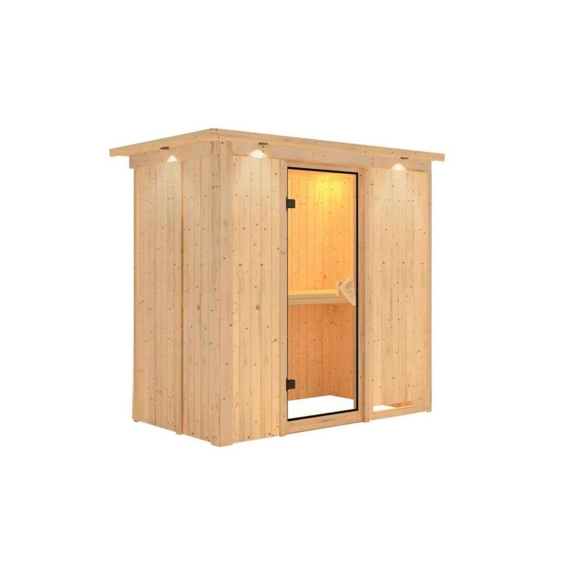 Karibu Variado Fronteinstieg ohne Zubehör mit Kranz bronzierte Tür Bild 2