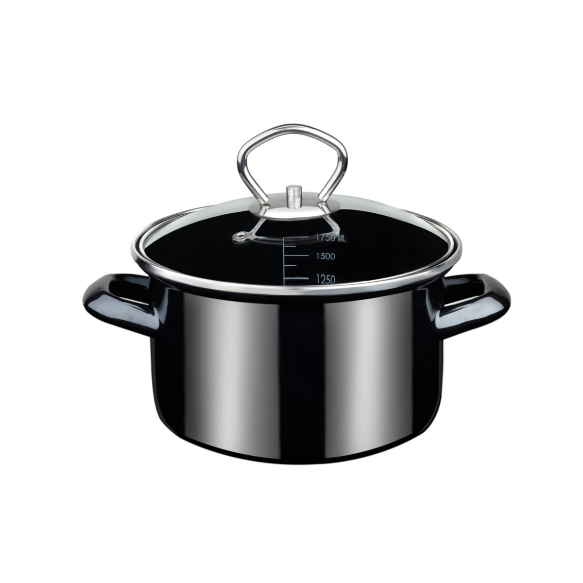 GSW Bratentopf Profi-Black-Star mit Glasdeckel 16cm 1,5L