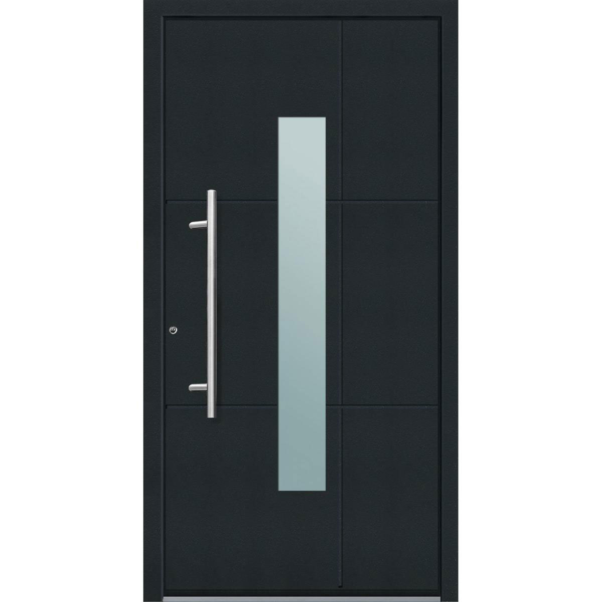 Aluminium Sicherheits-Haustür Parma Superior 60 mm anthrazit 110 x 210 cm Anschlag links inkl Griffset Bild 1