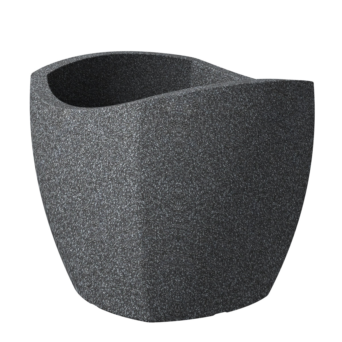 Scheurich Pflanzgefäß Wave Globe Cubo BxHxT 49,4 x 44,5 x 49,4 cm Schwarz-Granit Bild 1
