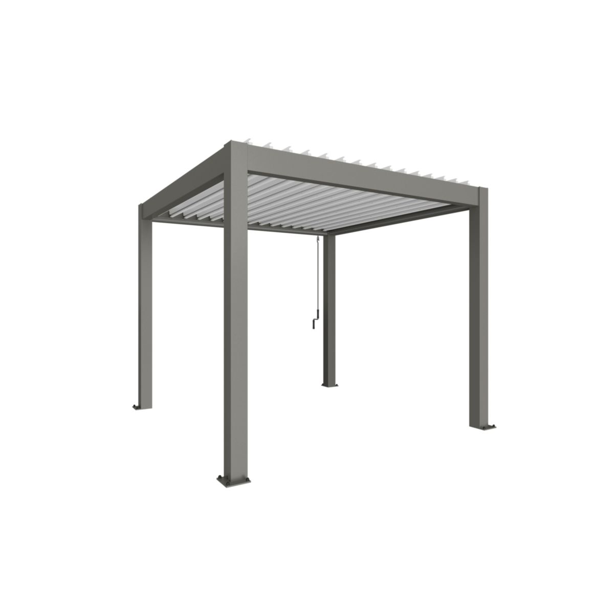Biohort Pergola 312 x 312 x 264 cm quarzgrau/weiss
