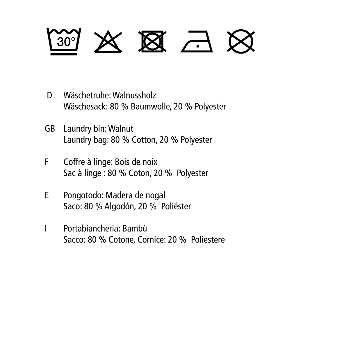 Wenko  Wäschetruhe Norway aus Walnussholz massiv Bild 5