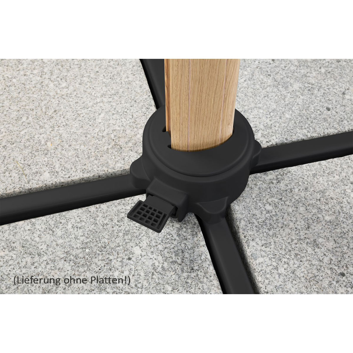 Schneider Schirme Sonnenschirm Rhodos Twist Woody 300 x 300 cm anthrazit Bild 4