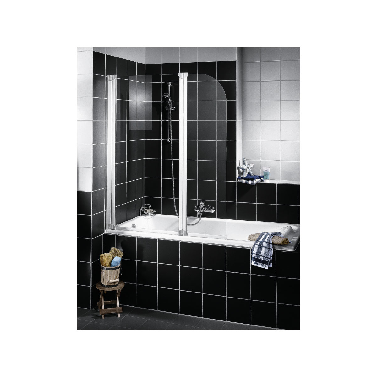 Schulte Badewannenfaltwand Rahmenlos