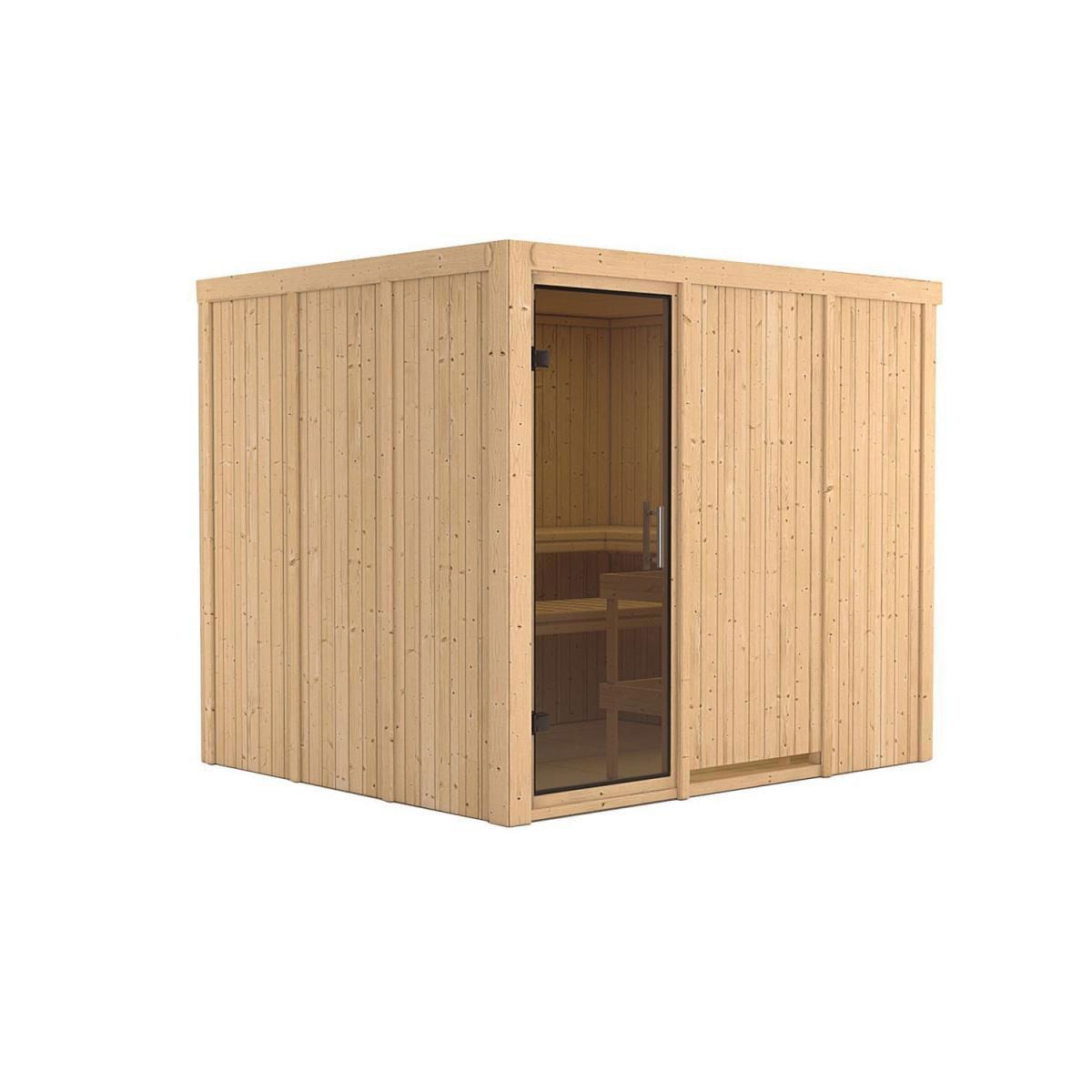 Karibu Gobin Fronteinstieg ohne Ofen ohne Kranz graphitfarbene Tür Bild 2