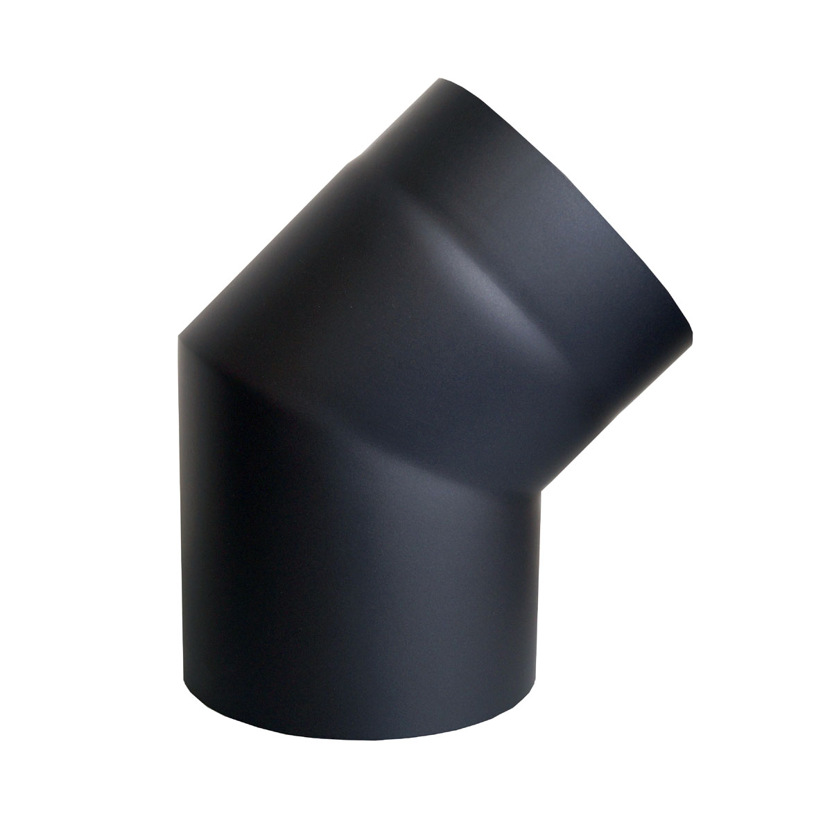 FIREFIX  Doppelwandiger Rohrbogen 150 mm schwarz 45 Grad Bild 1
