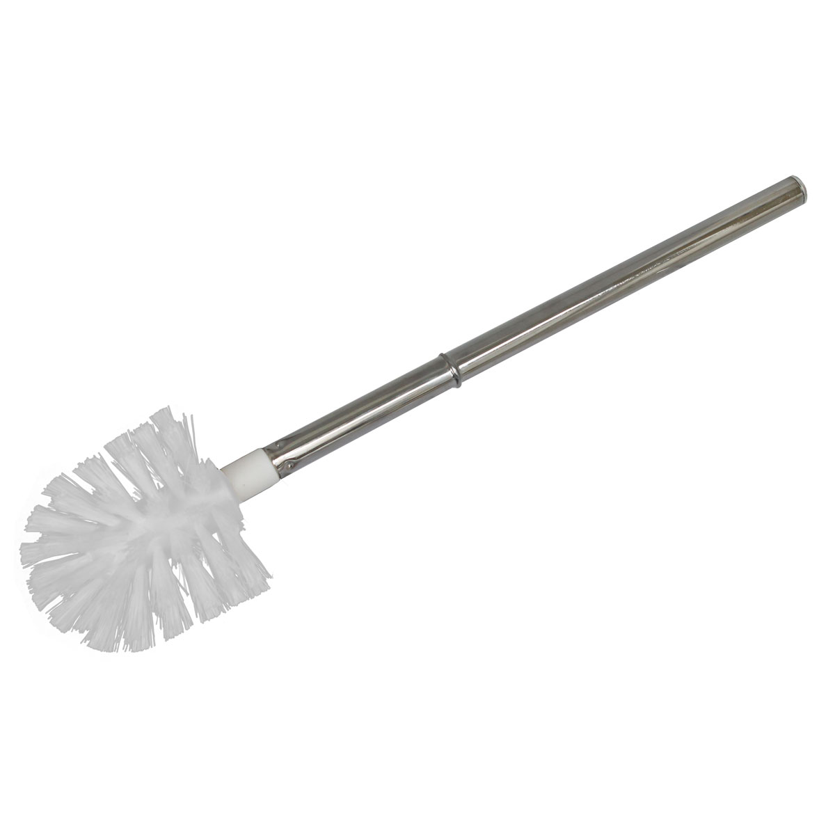 WC-Bürste weiß Metallstiel verchromt