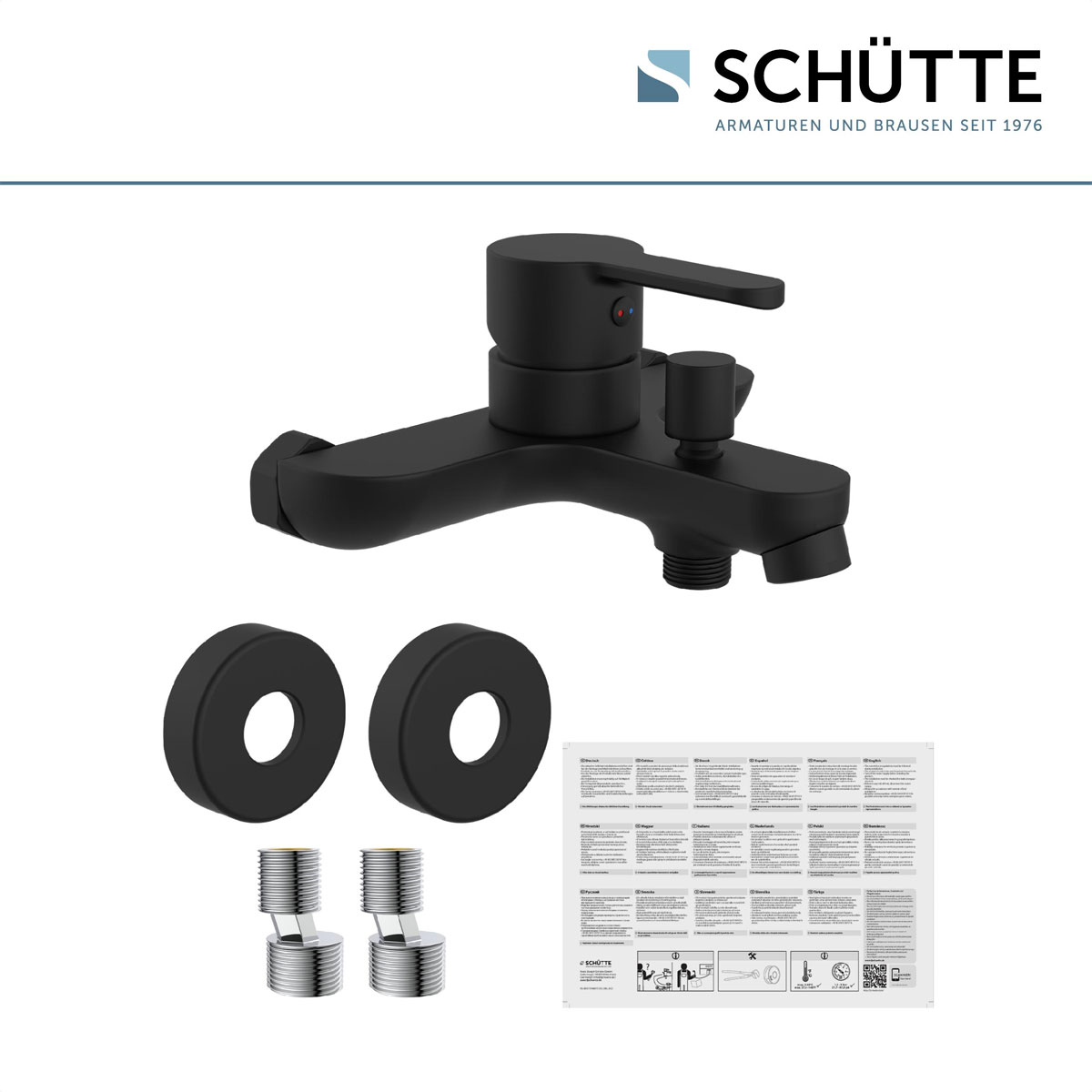 Schütte Badewannenarmatur Denver schwarz matt Bild 2