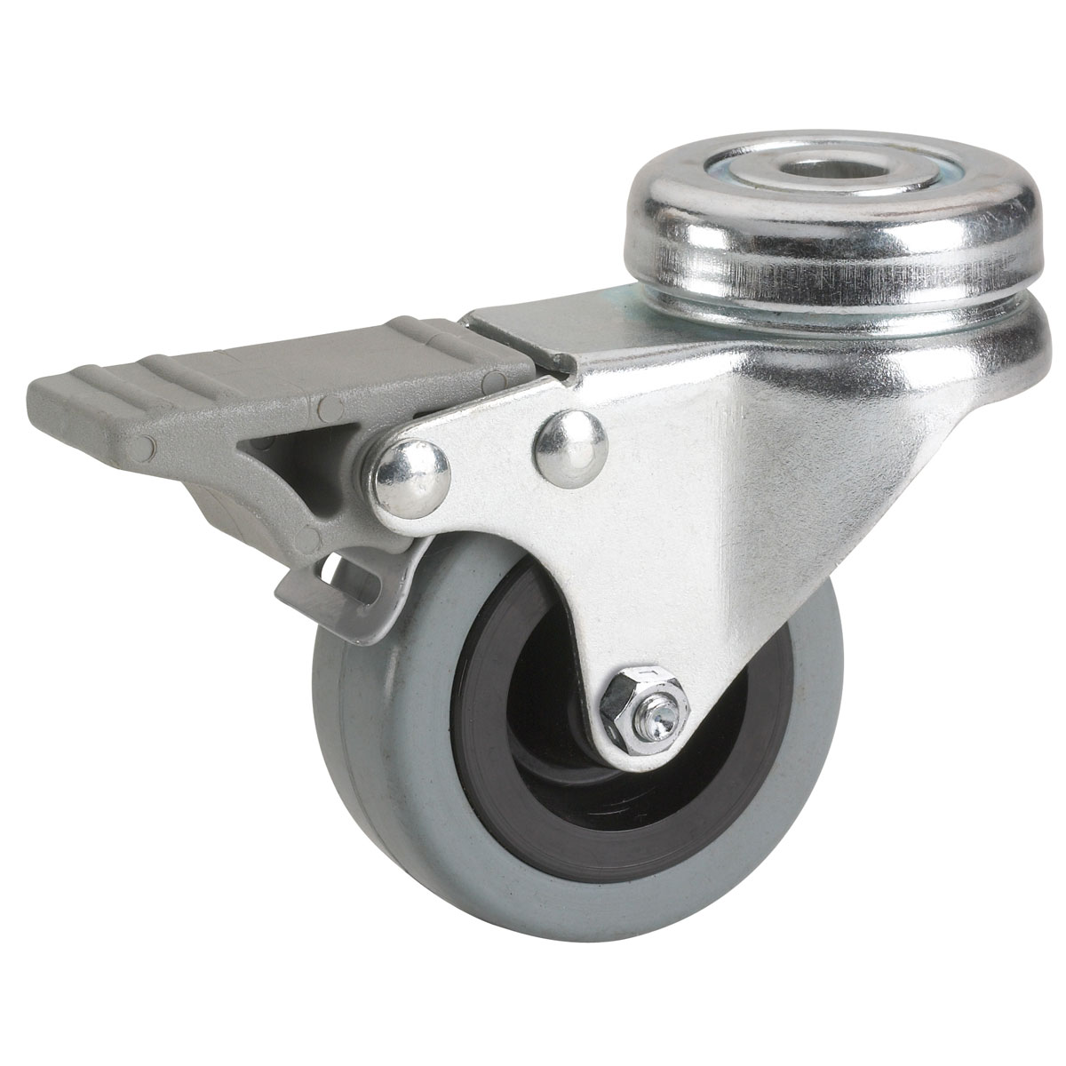 Dörner + Helmer Apparate-Lenkrolle mit Feststeller 10,2 mm verzinkt