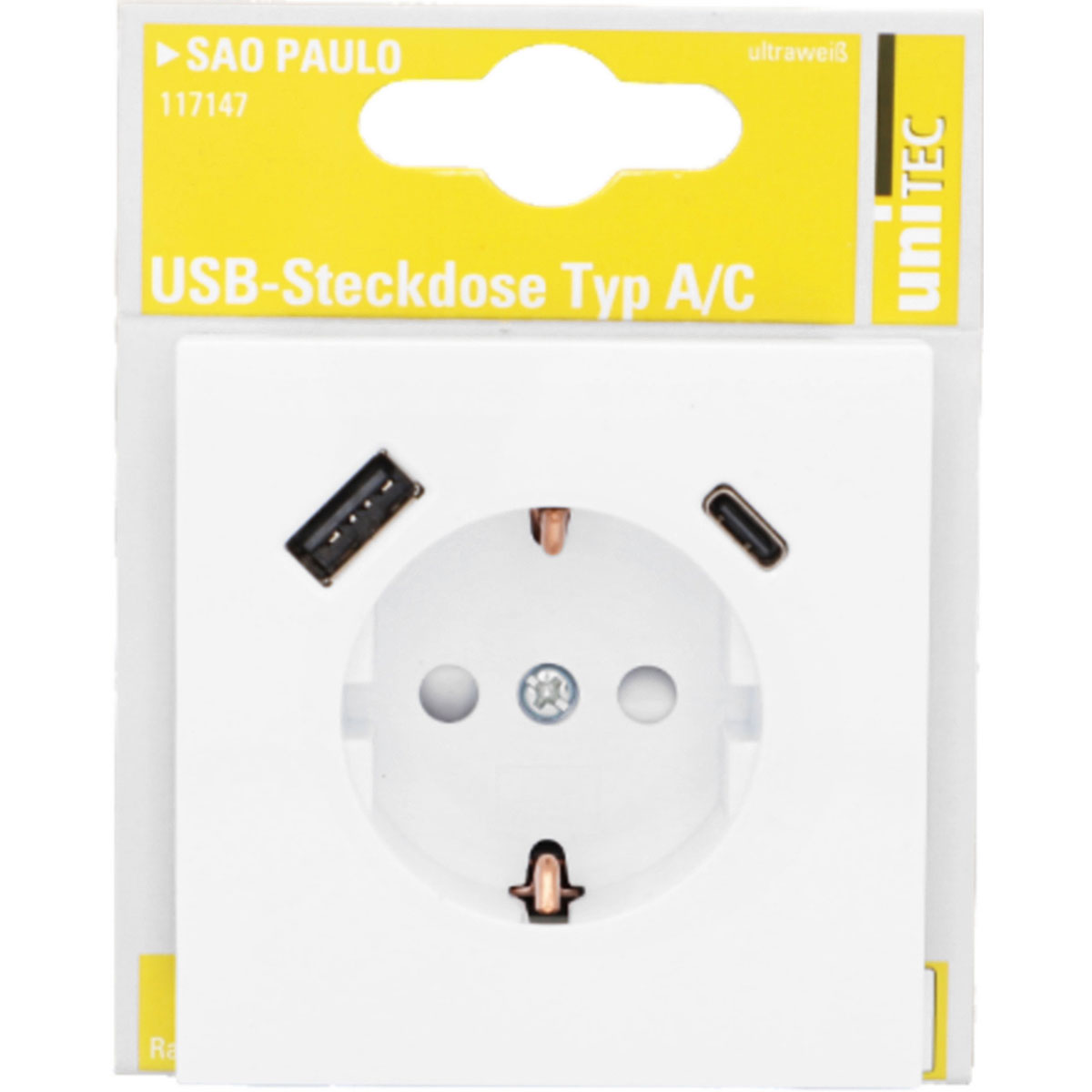 USB-Steckdose (A/C) Sao Paulo ultraweiß Bild 5