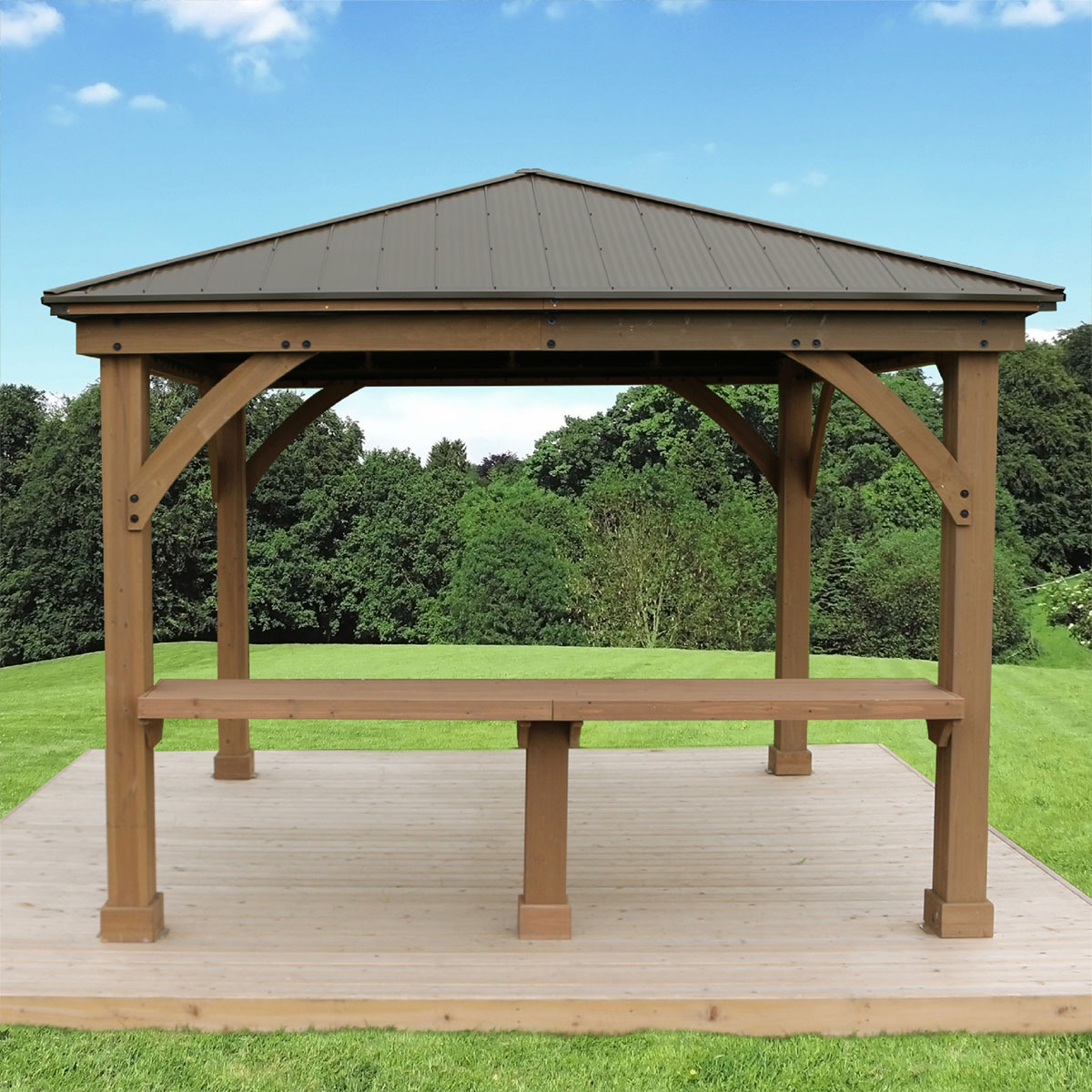 Westmann Seitenablage für Devon 12x12 und 12x14 59x299x96cm Natur Bild 3