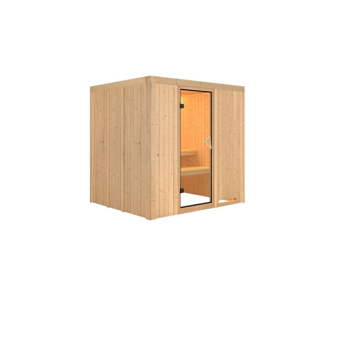 Karibu Systemsauna Daria 68 mm ohne Ofen ohne Dachkranz Bild 2