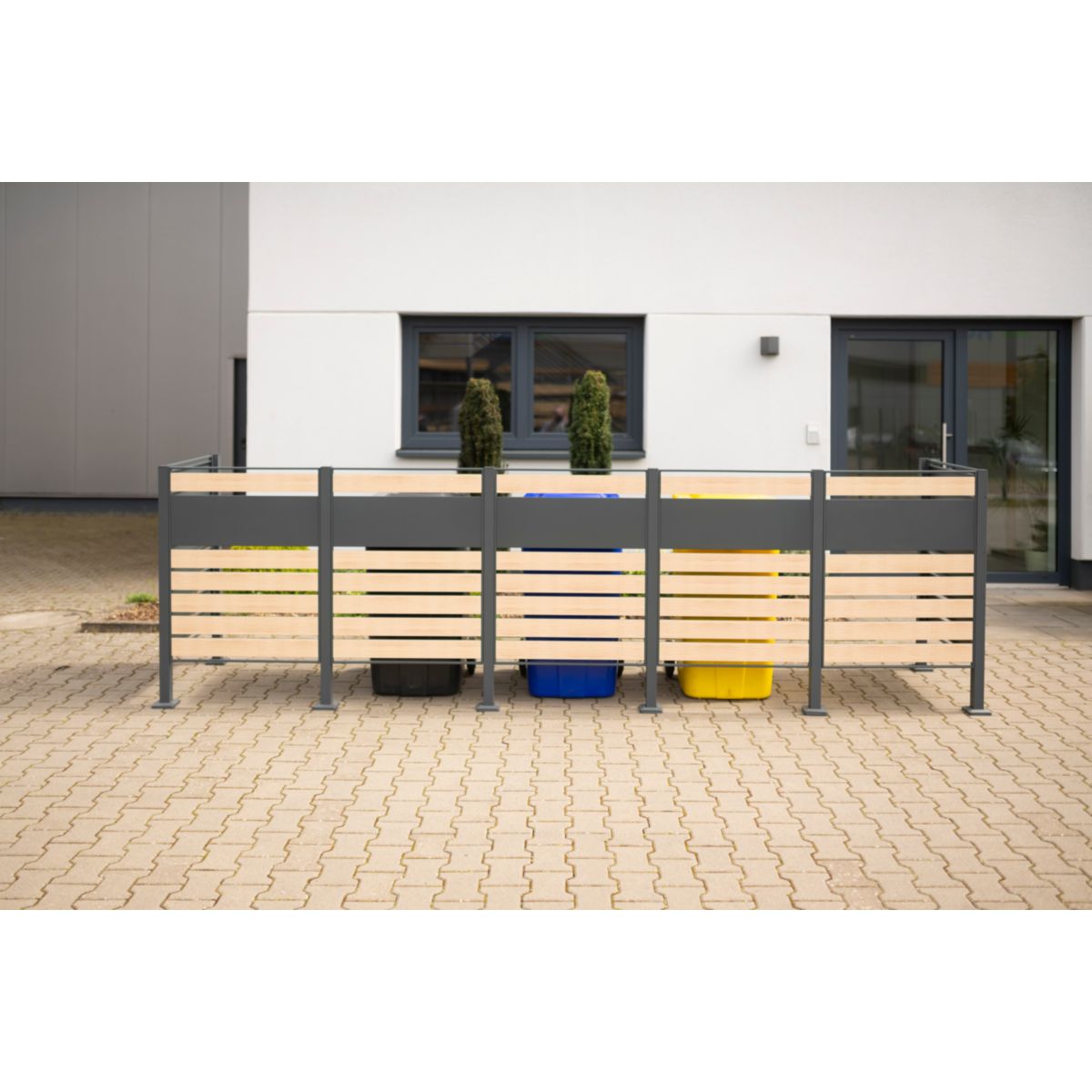 Westmann Mülltonnenverkleidung Planum 5x 240 L 1er Box 90x410x120 cm Bild 2