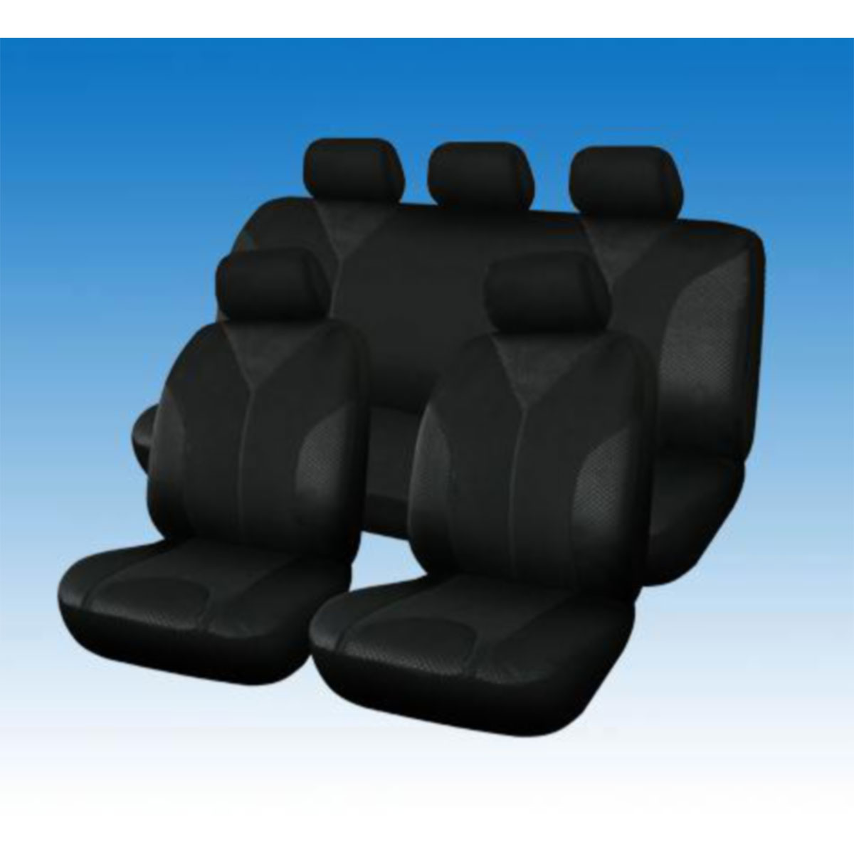 Cartrend  Sitzbezug Set Twintex schwarz 14-teilig