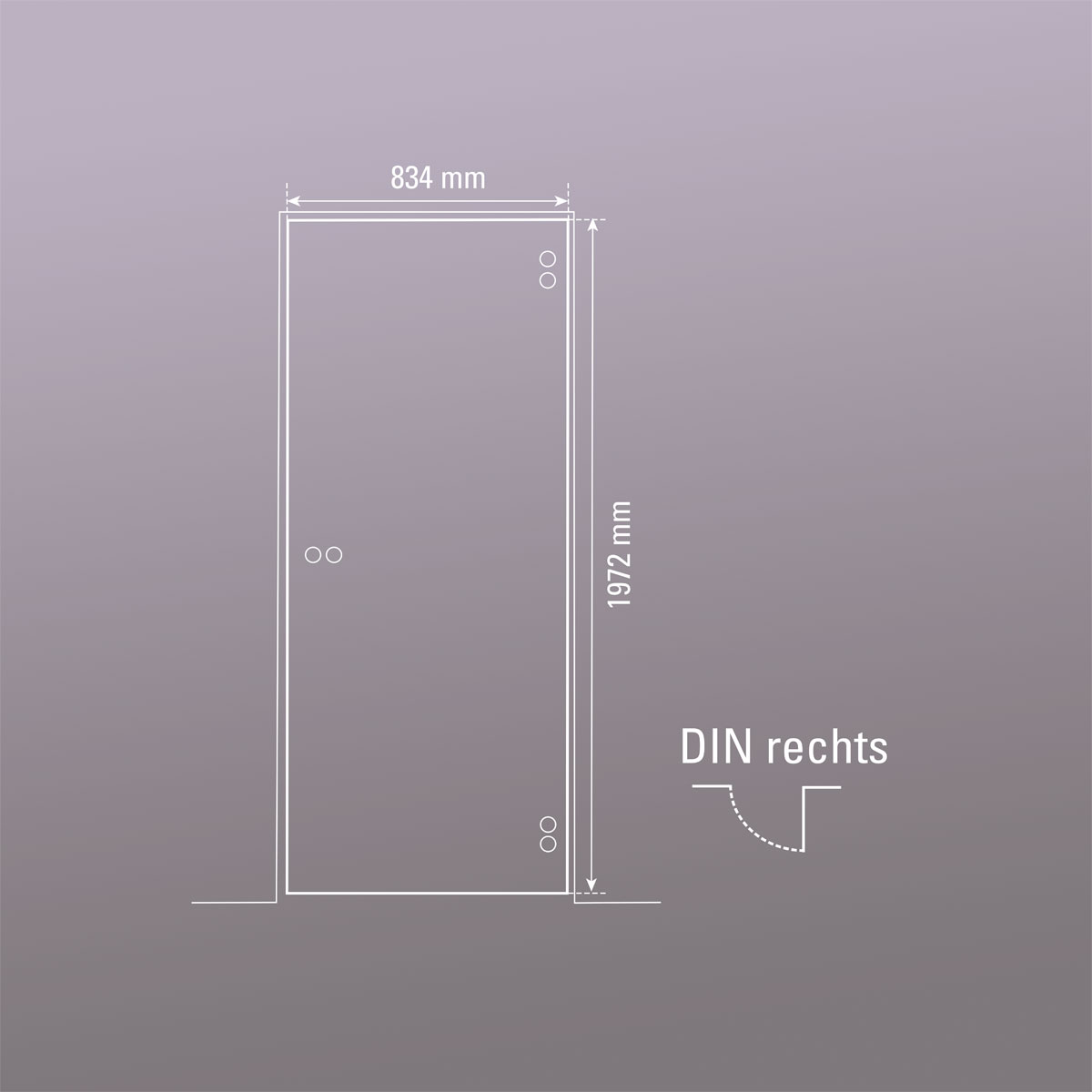 Glasdrehtür NOVA 545 83,4 x 197,2 cm Rechts Bild 3