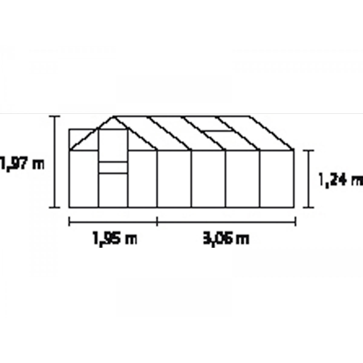 Vitavia Gewächshaus Calypso 5800 grün 6 mm 5,8m² Bild 2