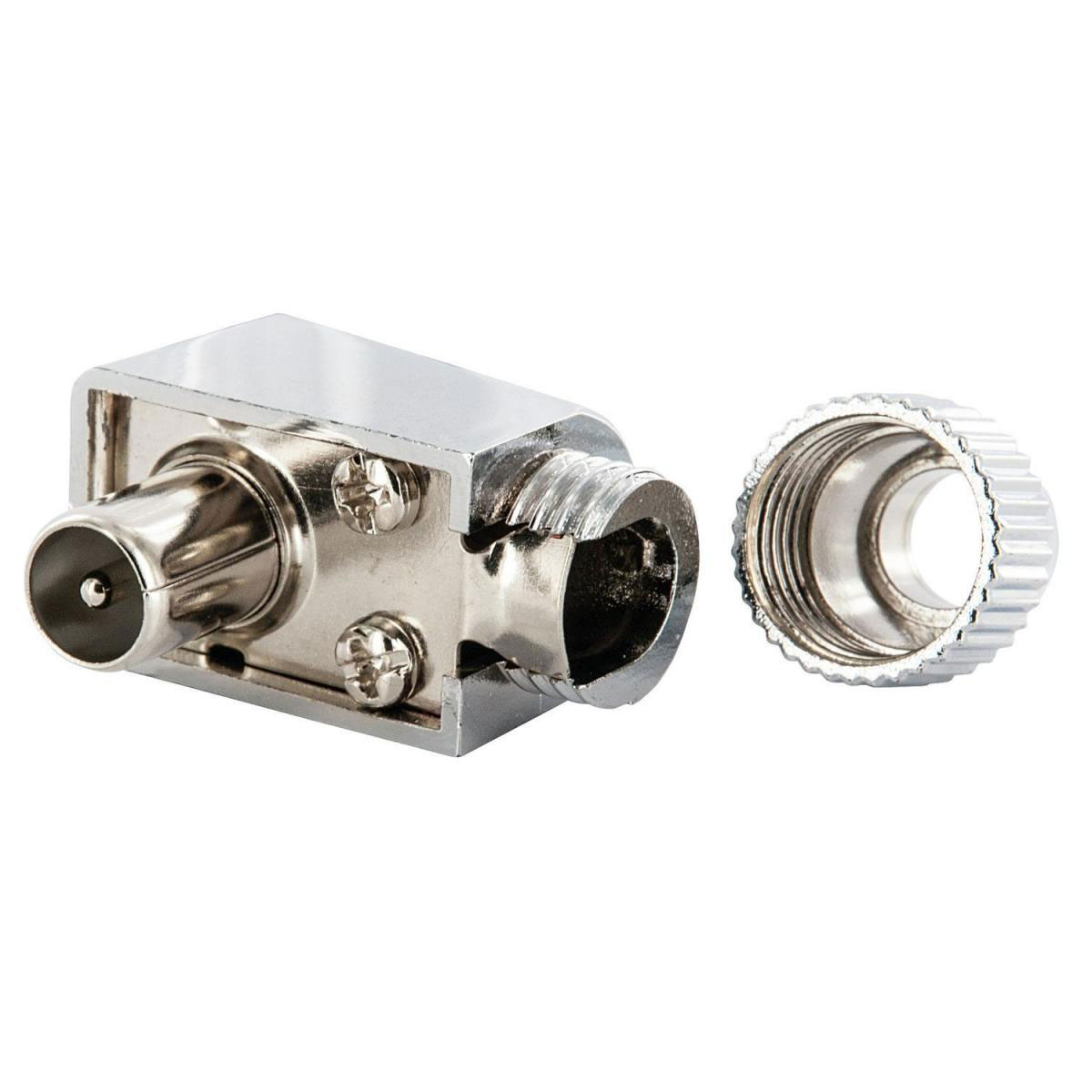 Schwaiger IEC-Koax-Winkelstecker schraubbar verchromt Bild 2