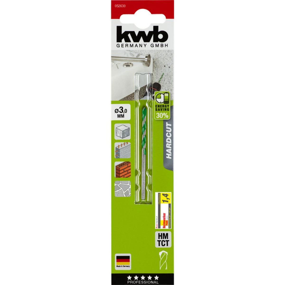 kwb  Granitbohrer Hardcut Durchmesser 3 mm Bild 2