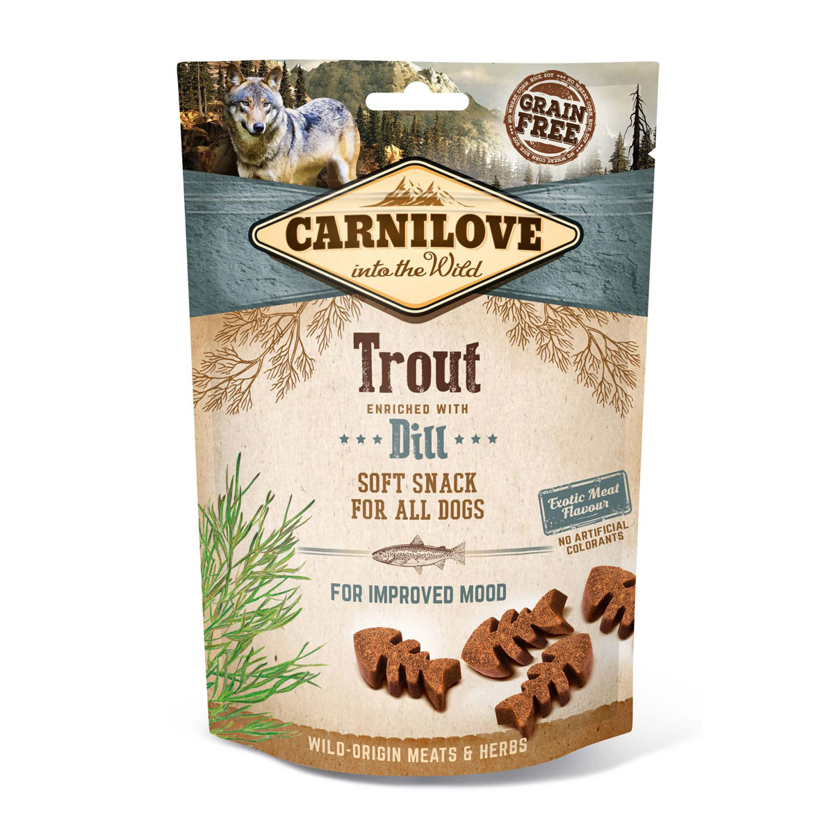 CARNILOVE  Dog Soft Snack Trout with Dill 200g