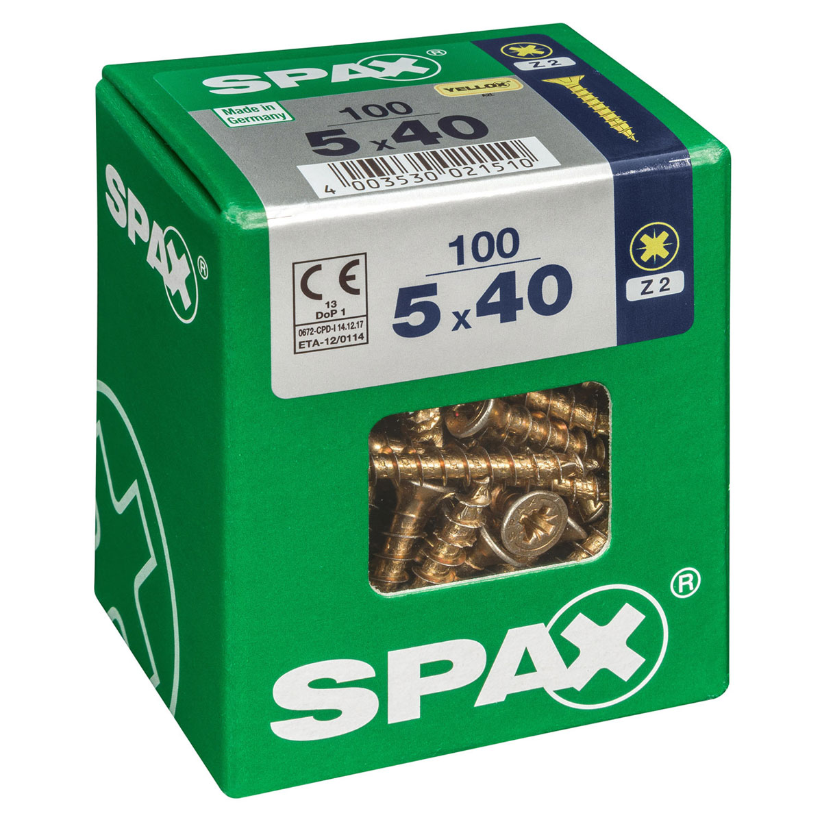 Spax Universalschrauben Yellox Senkkopf 5 x 40 L 100 Stück Bild 2