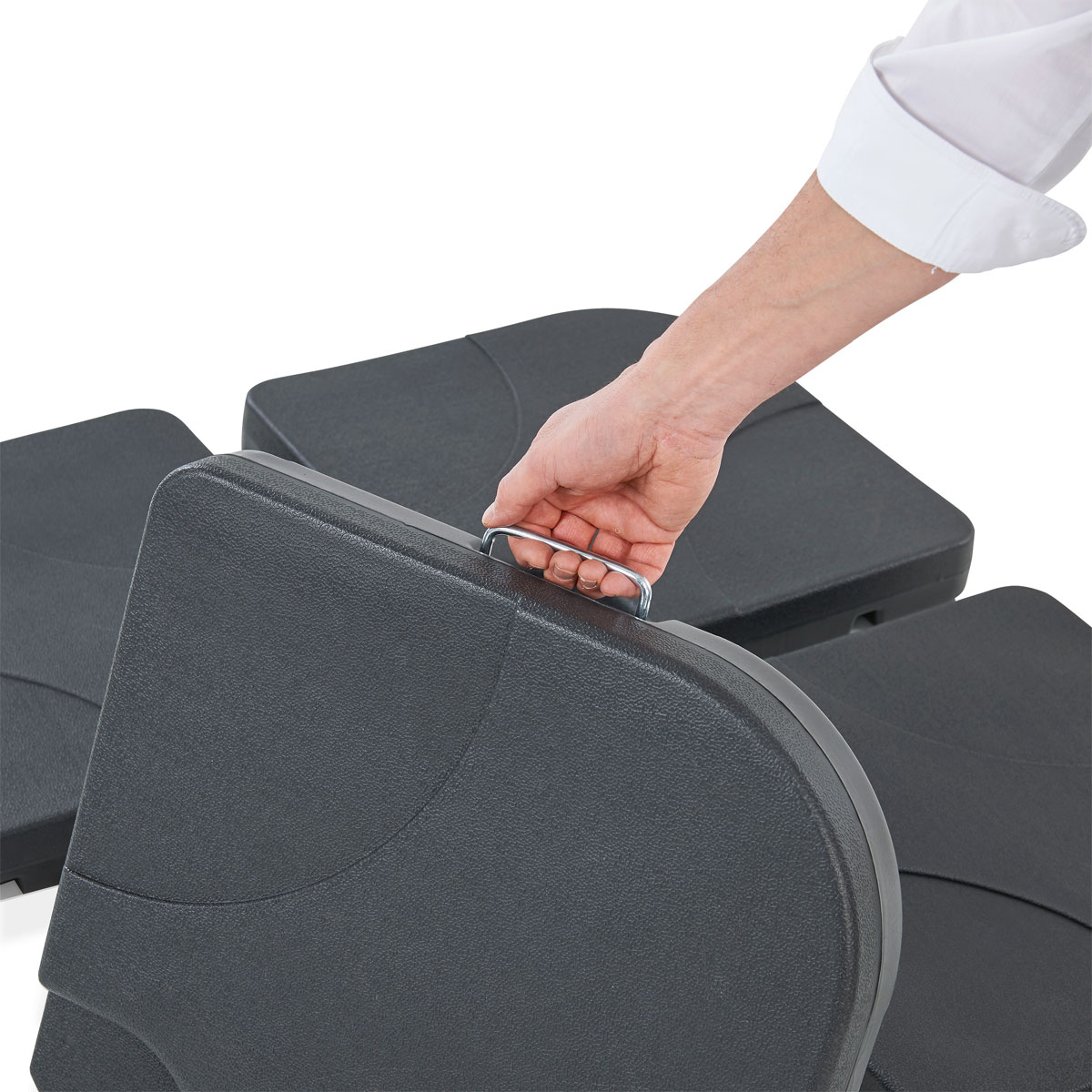 Leco Kunststoff-Plattenset für Sonnenschirm-Kreuzständer Wasser/Sand Bild 6