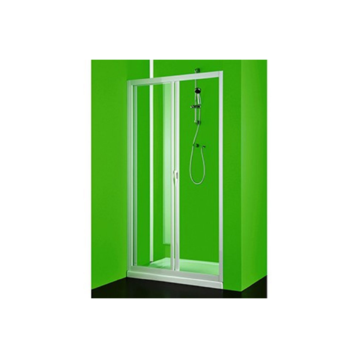 FORTE Nischendusche „Maestro“ Schiebesystem aus Acrylglas 110 - 120 cm Bild 4