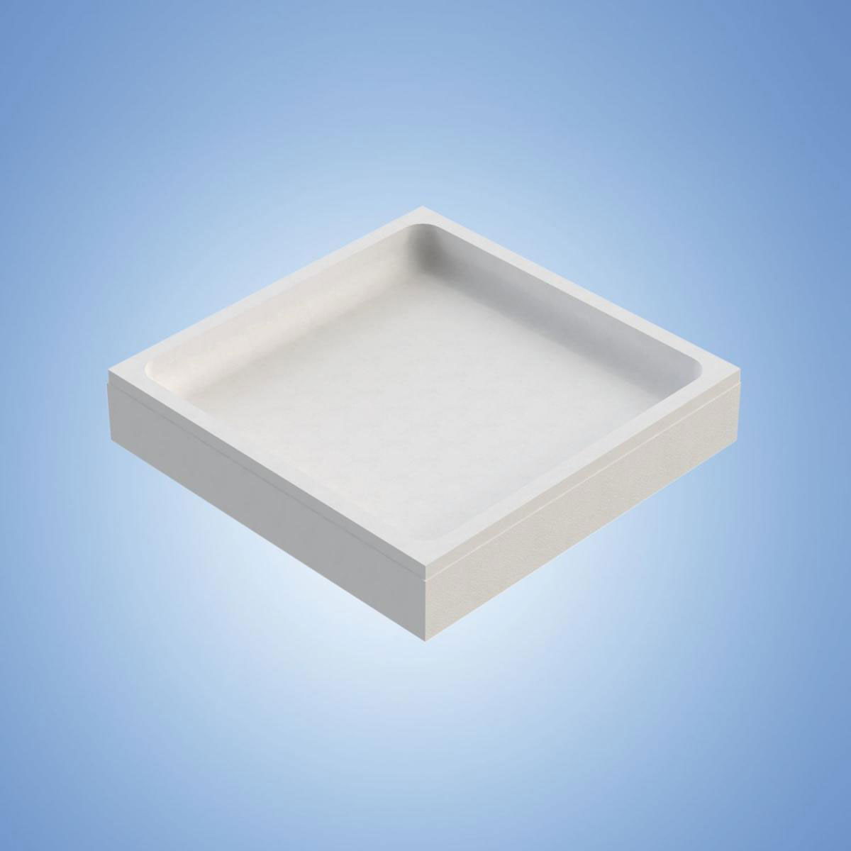 Ottofond Komplettset Duschwanne quadratisch 80 x 80 cm weiß mit Träger und Ablaufgarnitur Bild 4