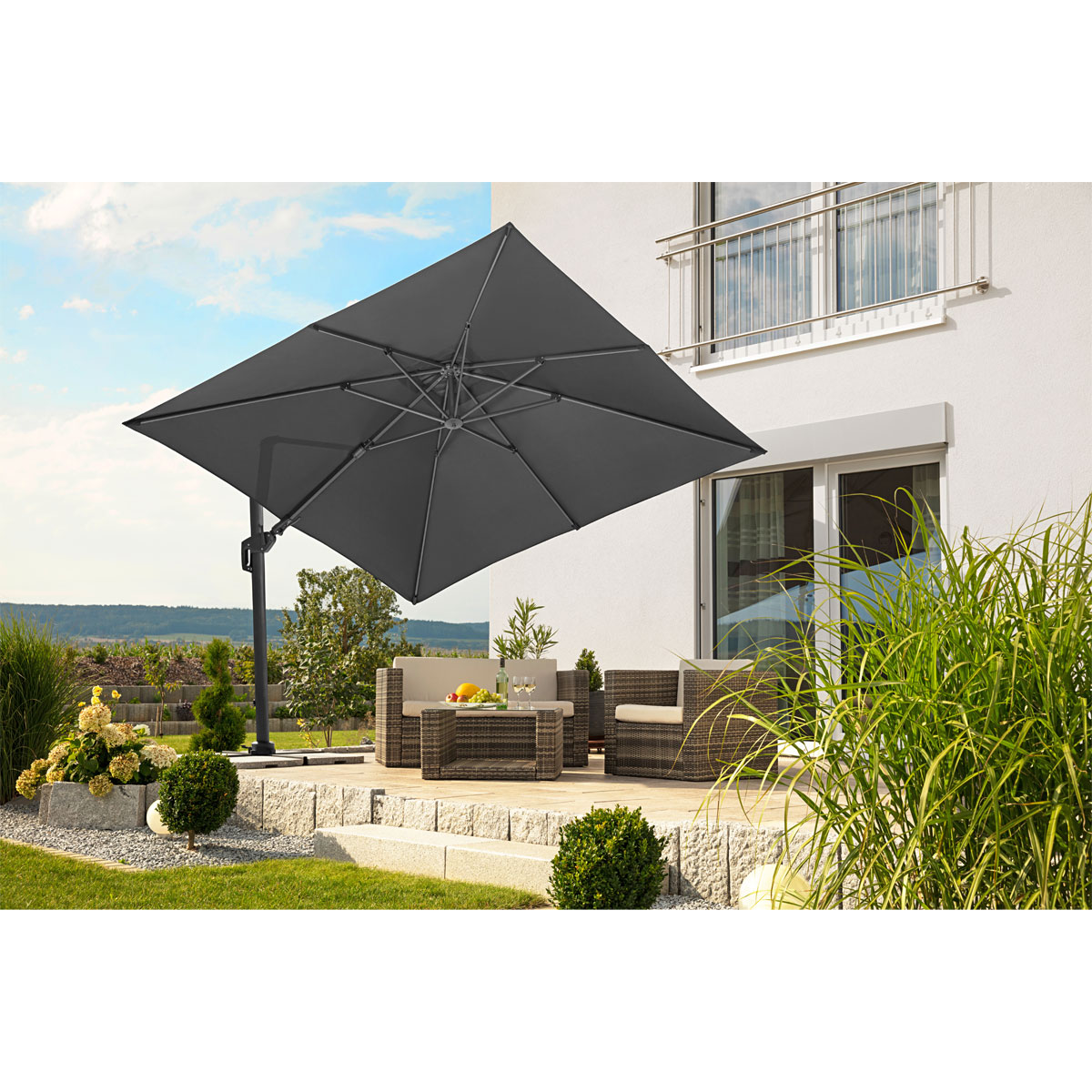 Schneider Schirme Ampelschirm Rhodos Twist Green Style