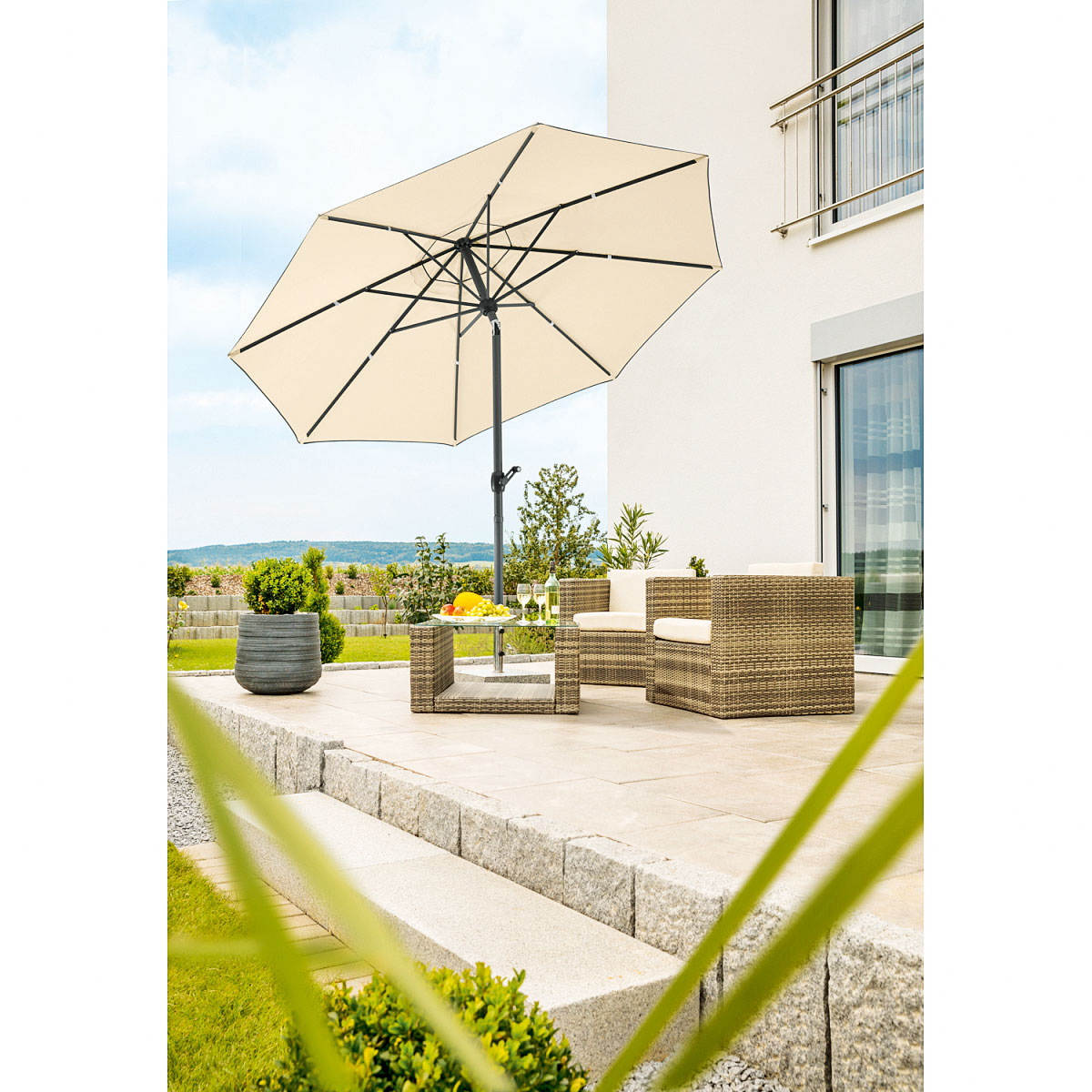 Schneider Schirme Sonnenschirm Adria 300 cm Natur Bild 3