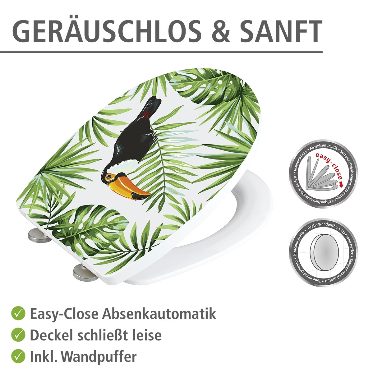 Wenko  Premium WC-Sitz Tucan High Gloss Thermoplast Bild 6