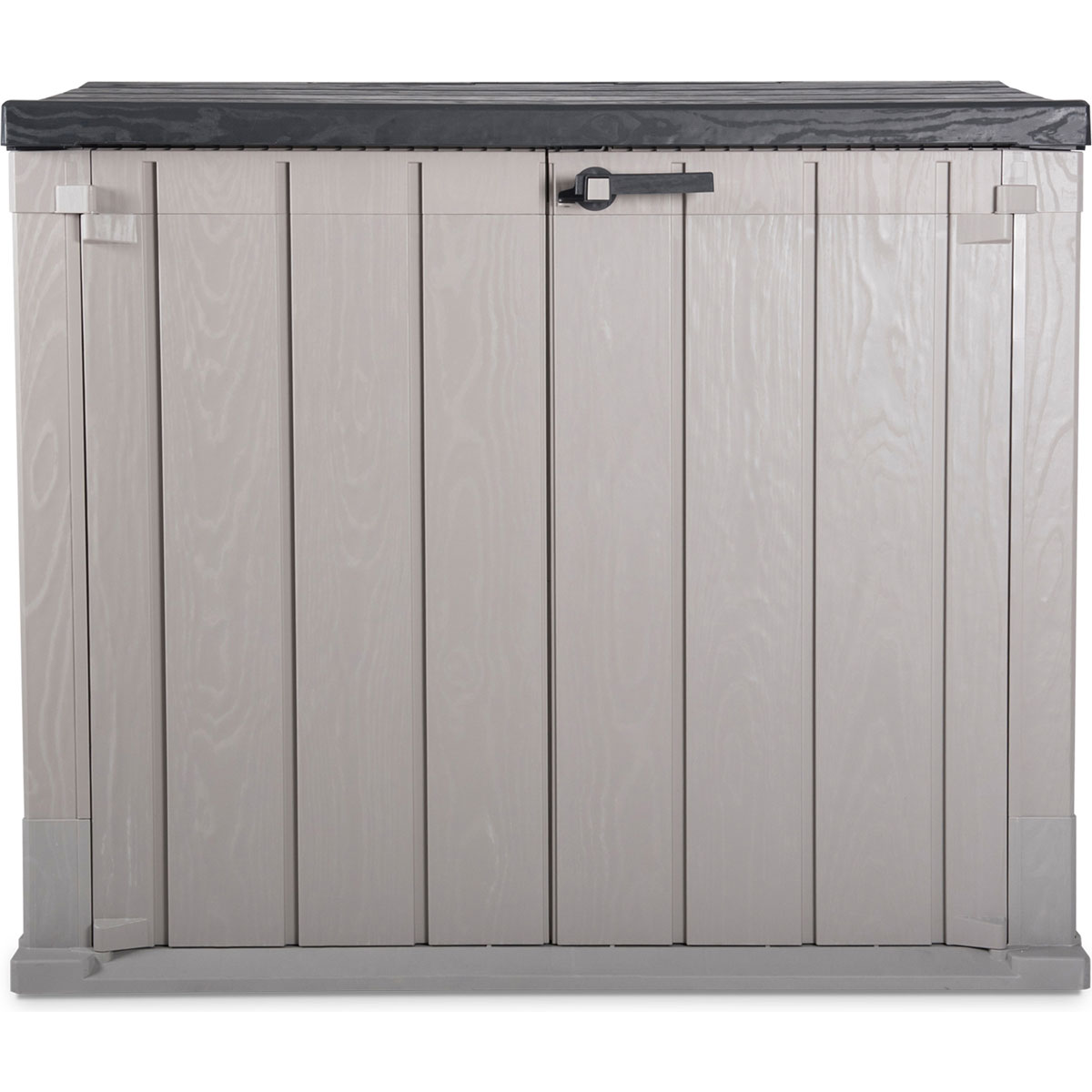 dobar Mülltonnenbox verschließbar 129,5 x 74,5 x 111 cm taupe/anthrazit Bild 5