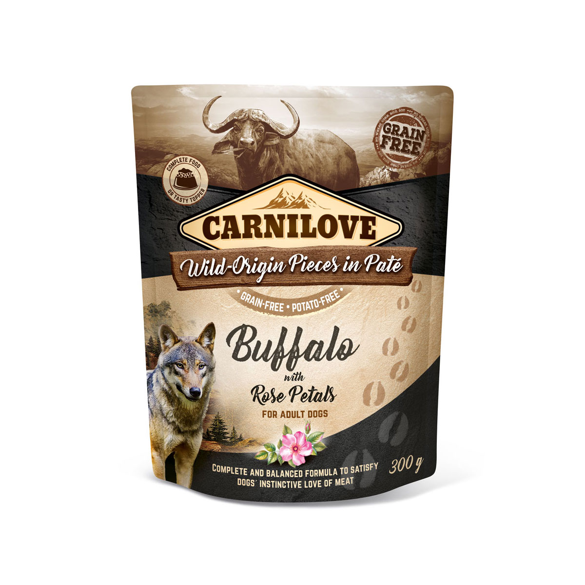 CARNILOVE Paté Büffel und Rosenblätter 300 g