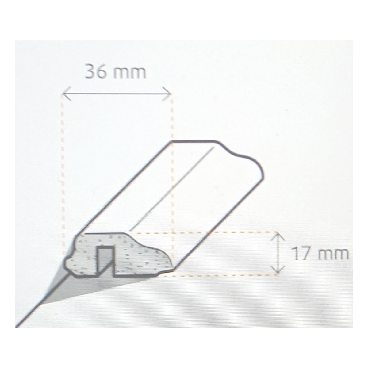Specht  Deckenabschlussleiste weiß 260 x 1,7 x 3,6 cm Bild 3
