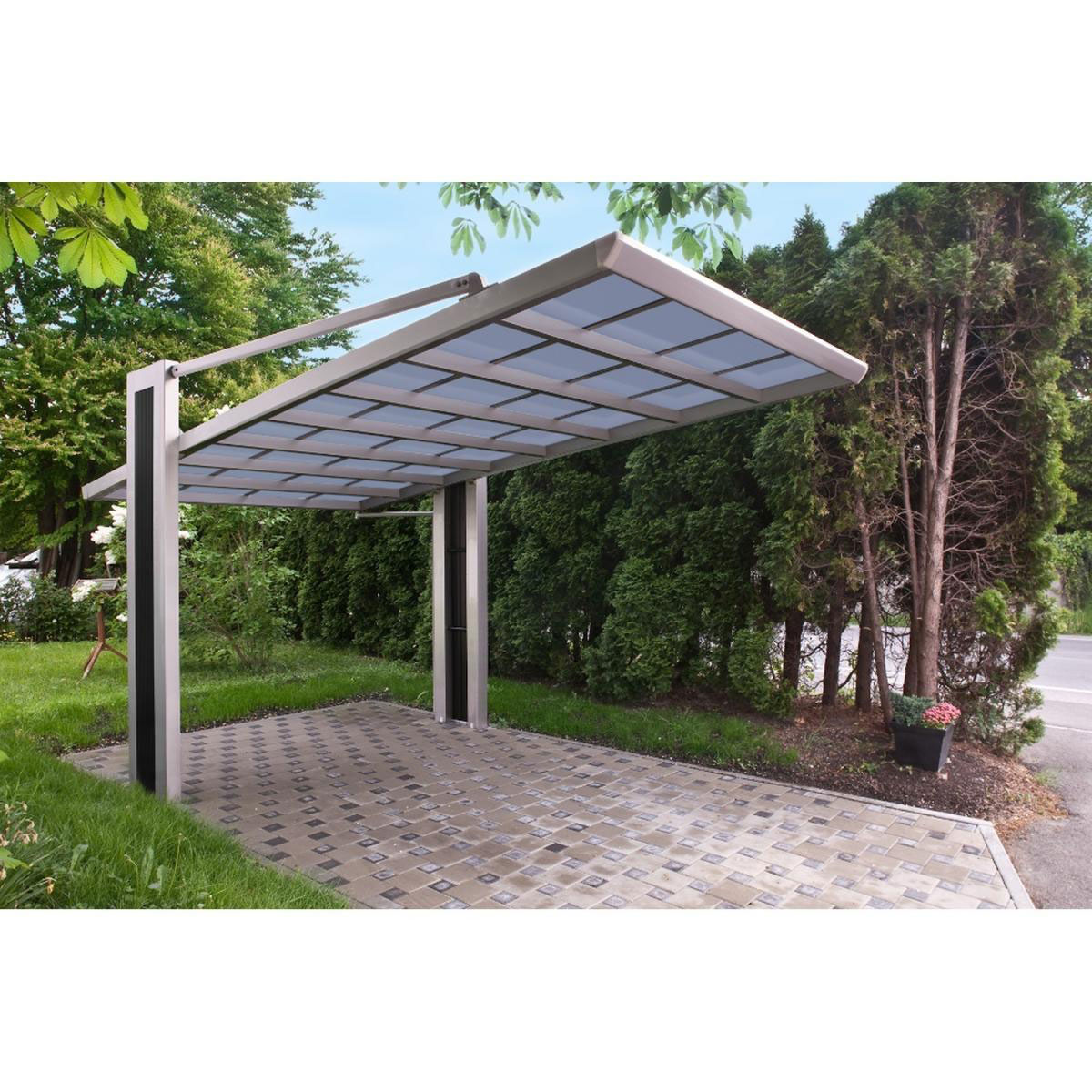 Ximax Carport Alu My-Port 150 Typ 2450 Edelstahl-Look SH
