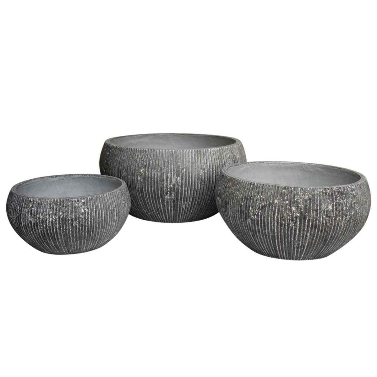 Haveson Schale Stripes 50 x 50 x 24 cm anthrazit