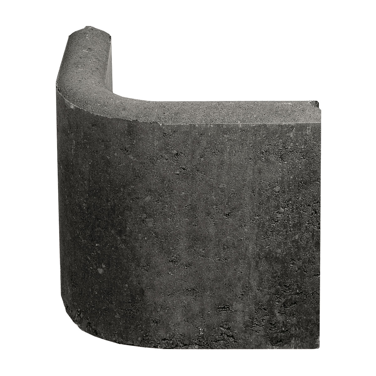 Lusit  Rasenbord-Rundwinkel Anthrazit 90 Grad mit Nut und Feder