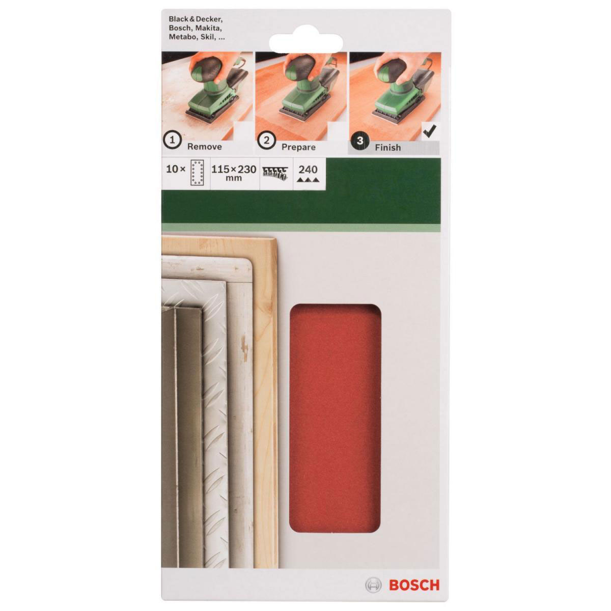 Bosch  DIY Schleifblatt 23 cm G240 Klett 10 Stück Bild 2