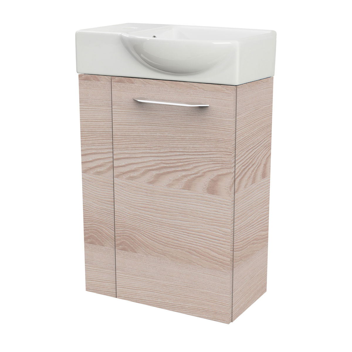 Fackelmann  Gäste-WC Keramikbecken SBC 455 x 145 x 320 mm Weiß Hahnloch links Bild 3