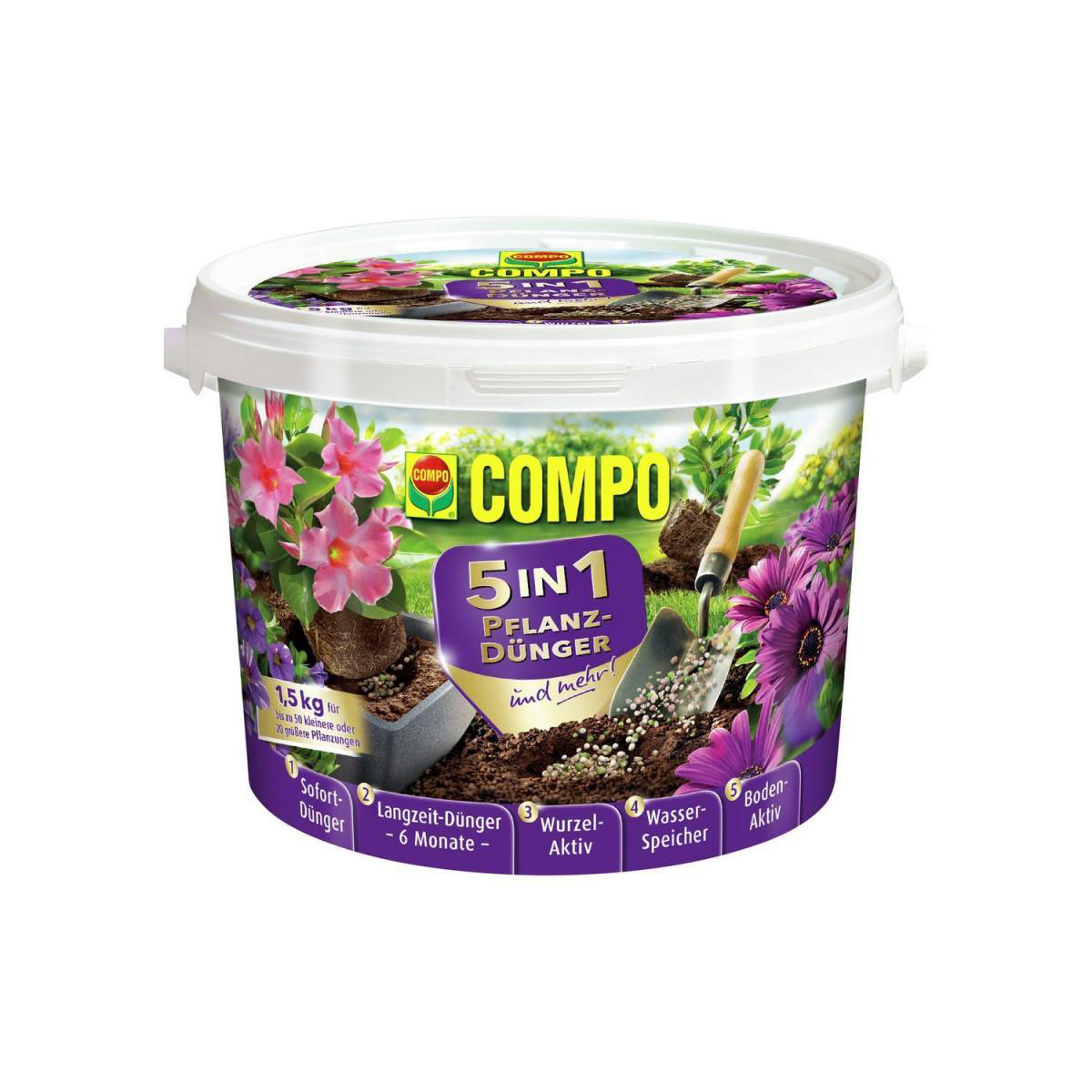 Compo 5in1 Pflanz-Dünger und mehr 1,5 kg