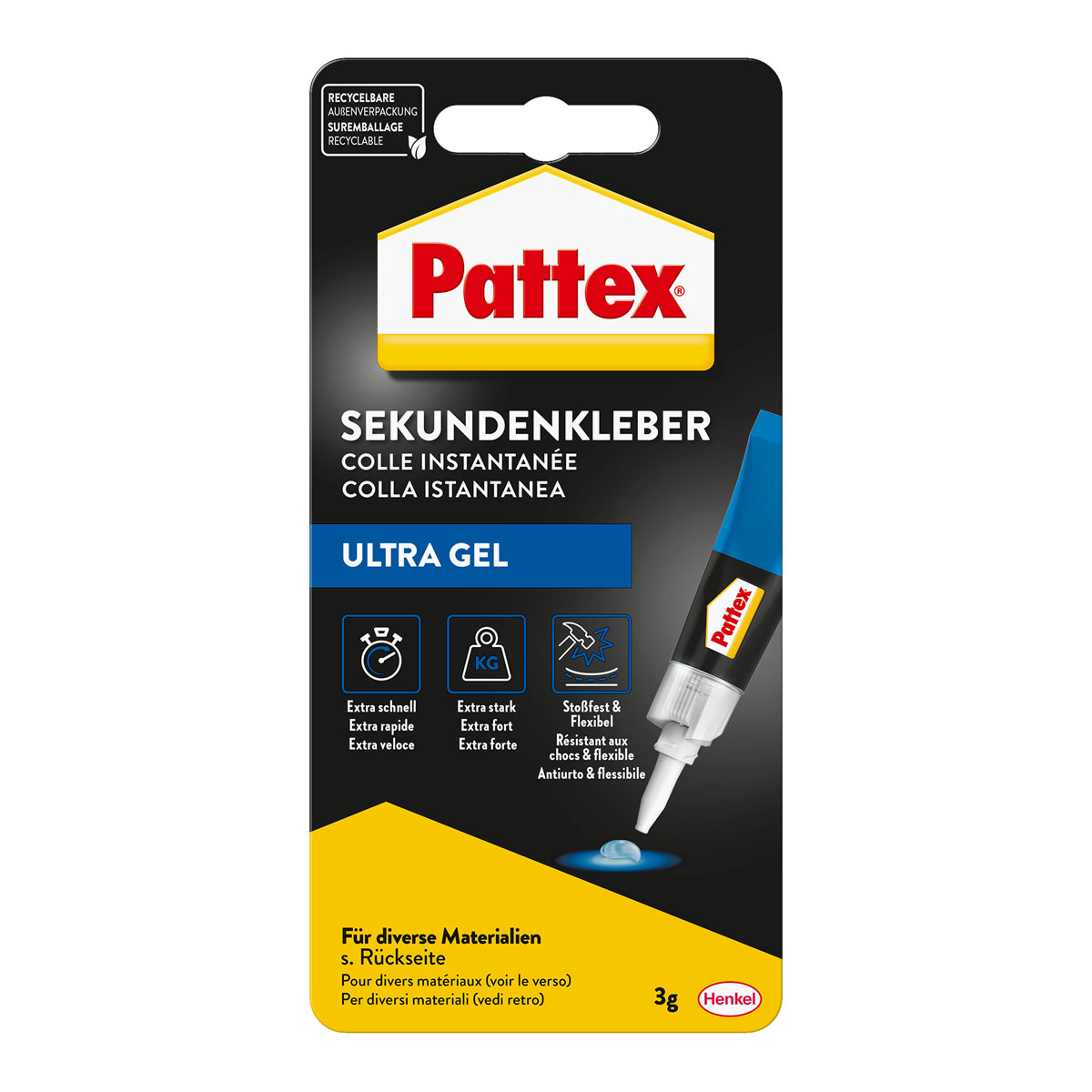 Pattex Sekundenkleber Ultra Gel 3 g