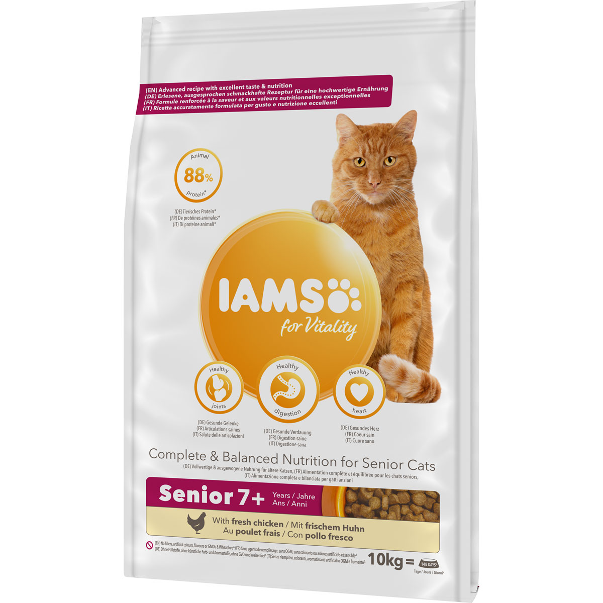 IAMS Trockenfutter Vital Katze Senior Huhn 10 kg
