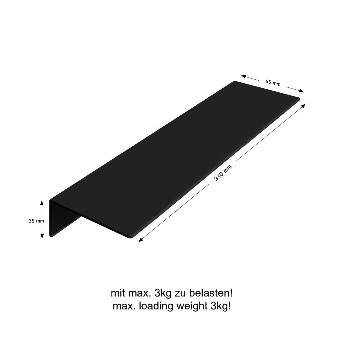 Schulte  Duschablage zum Kleben Größe M Mattschwarz Bild 3