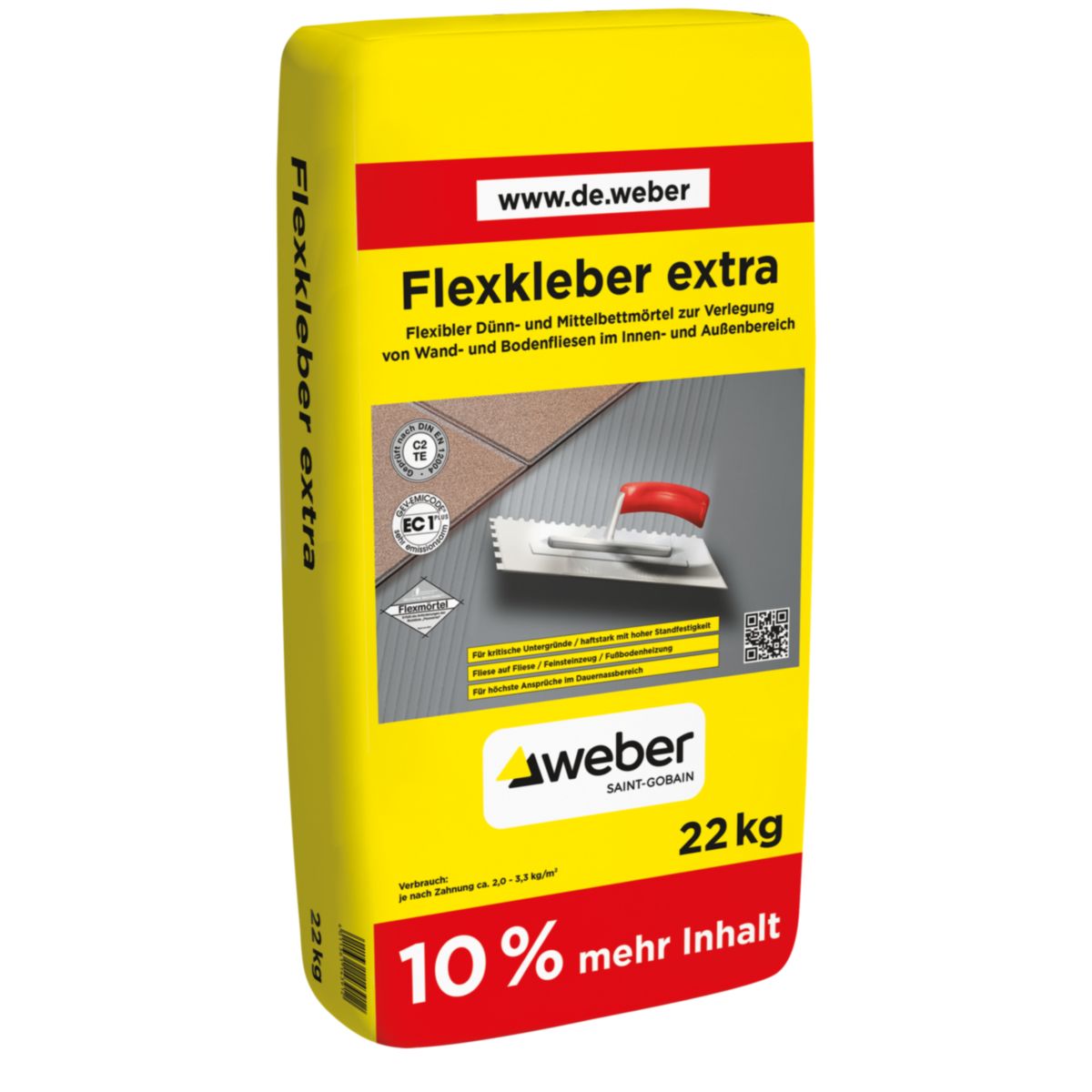 Saint-Gobain Weber Flexkleber extra C2TE 22 kg