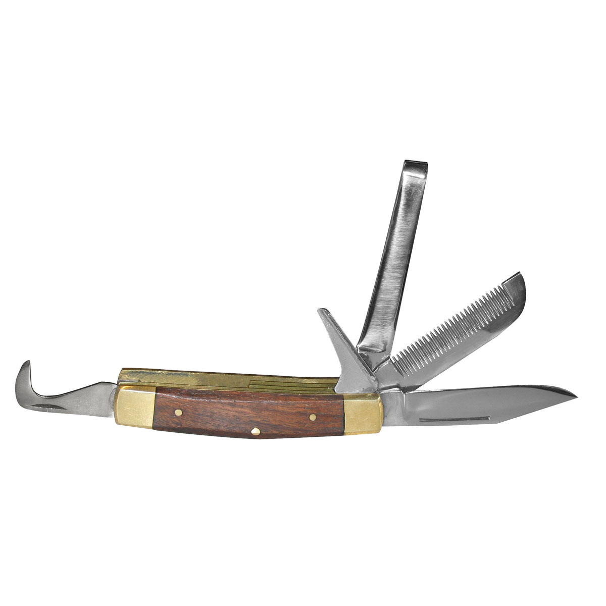 Reitermesser mit Holzgriff 10 cm braun