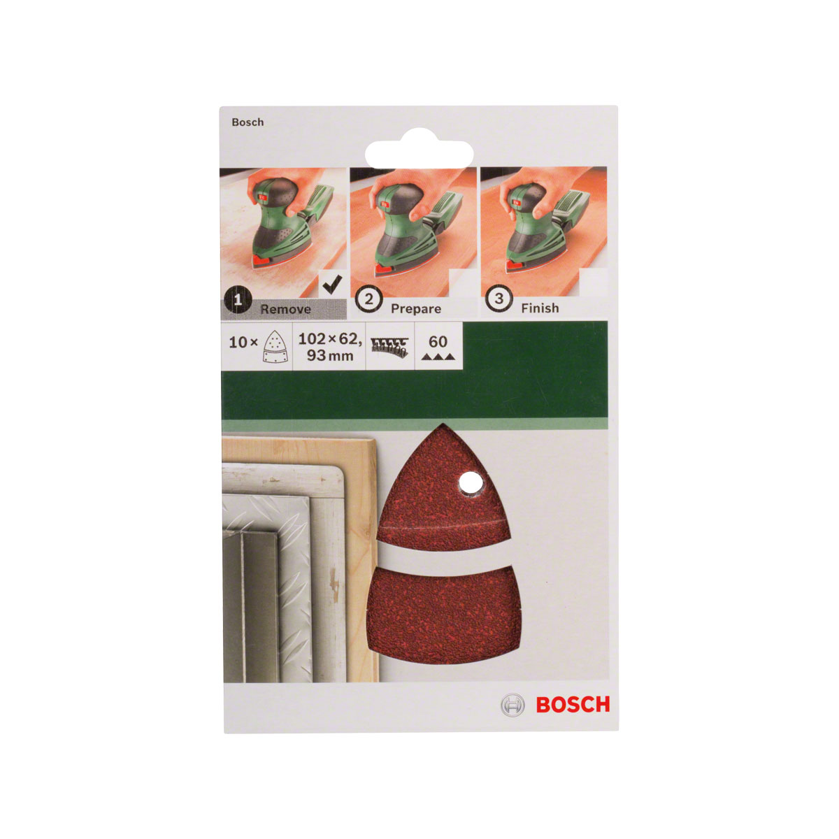 Bosch Professional Multischleifblatt 102 x 62,93 11 L K60 Bild 2