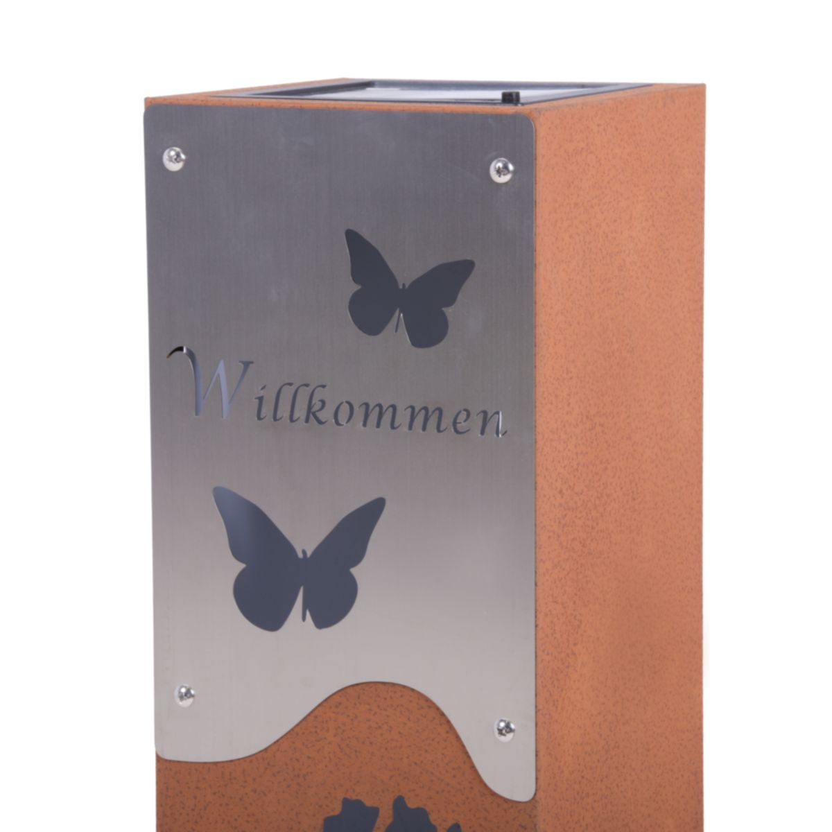 Garden Pleasure Dekosäule SALUTE Edelstahl, rostig, gebürstetes Silber Bild 2